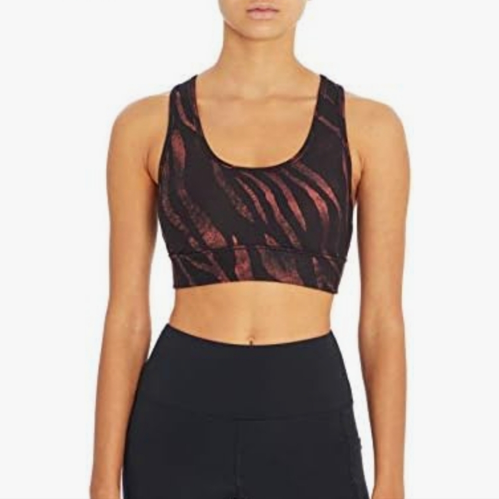 NWT Jessica Simpson Mackenzie Sports Bra High Impact Mystic Zebra Print M